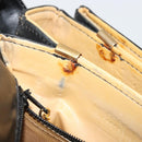 CELINE Shoulder Bag Leather Black Gold Auth 186015-12