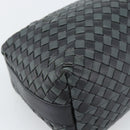 BOTTEGA VENETA INTRECCIATO Hand Pouch Leather Black Gold 114087 Auth 186016A-14
