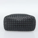 BOTTEGA VENETA INTRECCIATO Hand Pouch Leather Black Gold 114087 Auth 186016A-5