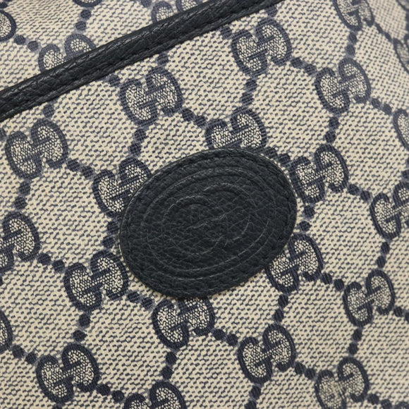 GUCCI GG Supreme Shoulder Bag PVC Navy Gold 001 093 0791 Auth 186017