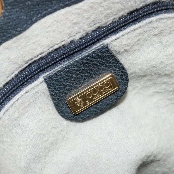 GUCCI GG Supreme Shoulder Bag PVC Navy Gold 001 093 0791 Auth 186017