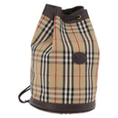 Burberrys Nova Check Shoulder Bag Canvas Beige Auth 186020A-1