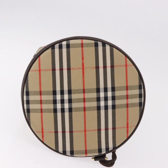 Burberrys Nova Check Shoulder Bag Canvas Beige Auth 186020A