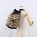 Burberrys Nova Check Shoulder Bag Canvas Beige Auth 186020A-19