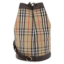Burberrys Nova Check Shoulder Bag Canvas Beige Auth 186020A-3