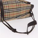 Burberrys Nova Check Shoulder Bag Canvas Beige Auth 186020A-8