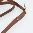 GUCCI Horsebit Shoulder Bag Suede Brown Gold Auth 186021-8