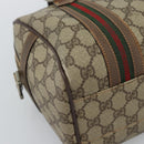 GUCCI GG Supreme Web Sherry Line Bag PVC Beige Silver 002 115 6697 Auth 186022-15