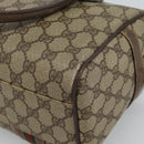 GUCCI GG Supreme Web Sherry Line Bag PVC Beige Silver 002 115 6697 Auth 186022-16