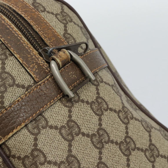 GUCCI GG Supreme Web Sherry Line Bag PVC Beige Silver 002 115 6697 Auth 186022