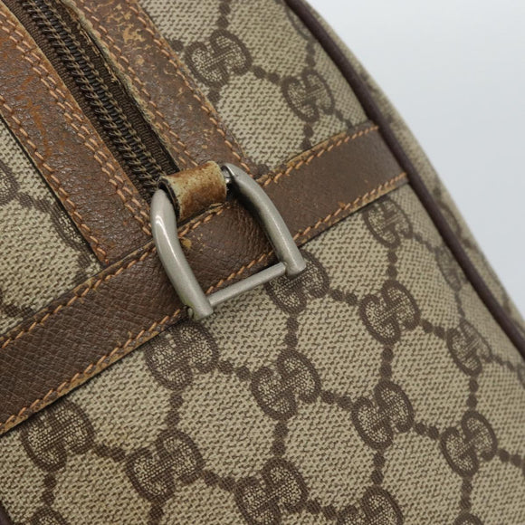 GUCCI GG Supreme Web Sherry Line Bag PVC Beige Silver 002 115 6697 Auth 186022