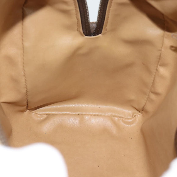 GUCCI GG Supreme Web Sherry Line Bag PVC Beige Silver 002 115 6697 Auth 186022