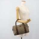 GUCCI GG Supreme Web Sherry Line Bag PVC Beige Silver 002 115 6697 Auth 186022-24