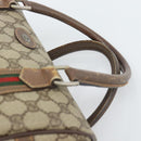 GUCCI GG Supreme Web Sherry Line Bag PVC Beige Silver 002 115 6697 Auth 186022-8