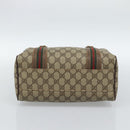 GUCCI GG Supreme Web Sherry Line Bag PVC Beige Silver 002 115 6697 Auth 186022-5