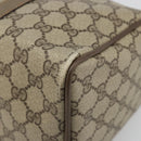GUCCI GG Supreme Web Sherry Line Boston Bag PVC Beige Gold 40 02 007 Auth 186023-10