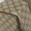 GUCCI GG Supreme Web Sherry Line Boston Bag PVC Beige Gold 40 02 007 Auth 186023-11