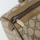 GUCCI GG Supreme Web Sherry Line Boston Bag PVC Beige Gold 40 02 007 Auth 186023-16