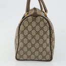 GUCCI GG Supreme Web Sherry Line Boston Bag PVC Beige Gold 40 02 007 Auth 186023-5
