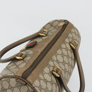 GUCCI GG Supreme Web Sherry Line Boston Bag PVC Beige Gold 40 02 007 Auth 186023-6