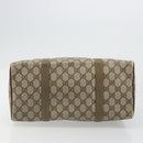 GUCCI GG Supreme Web Sherry Line Boston Bag PVC Beige Gold 40 02 007 Auth 186023-9