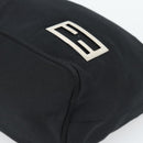 FENDI Hand Pouch Cotton jersey Black Silver Auth 186024A-9