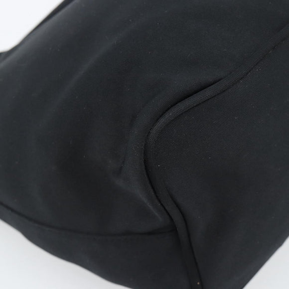 FENDI Hand Pouch Cotton jersey Black Silver Auth 186024A
