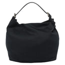 FENDI Hand Pouch Cotton jersey Black Silver Auth 186024A-2