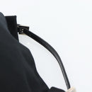 FENDI Hand Pouch Cotton jersey Black Silver Auth 186024A-8