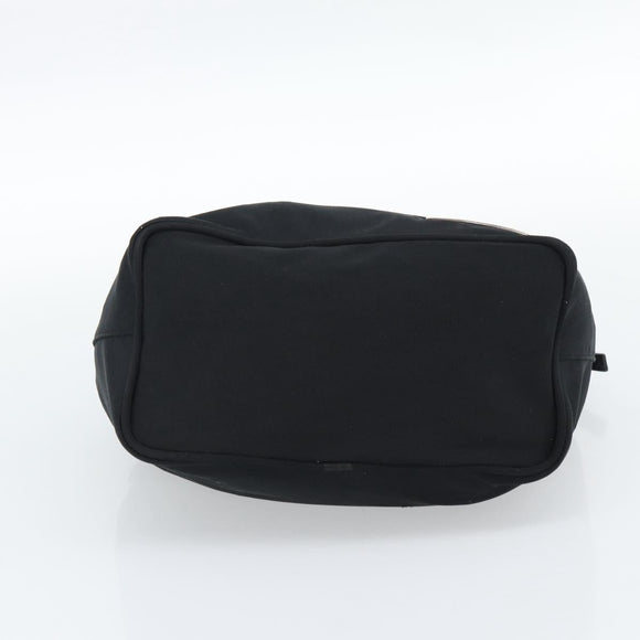 FENDI Hand Pouch Cotton jersey Black Silver Auth 186024A