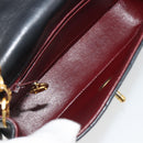 CHANEL Chain Matelasse Shoulder Bag Lamb Skin Black Gold CC Auth 186025SAV-18