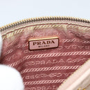 PRADA Clutch Bag Leather Pink Gold Auth 186026A-19