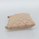 PRADA Clutch Bag Leather Pink Gold Auth 186026A-3