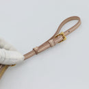 PRADA Clutch Bag Leather Pink Gold Auth 186026A-7