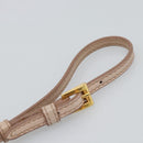 PRADA Clutch Bag Leather Pink Gold Auth 186026A-8