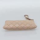 PRADA Clutch Bag Leather Pink Gold Auth 186026A-5