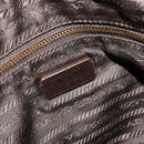 PRADA Shoulder Bag Leather Brown Gold Auth 186027A-20