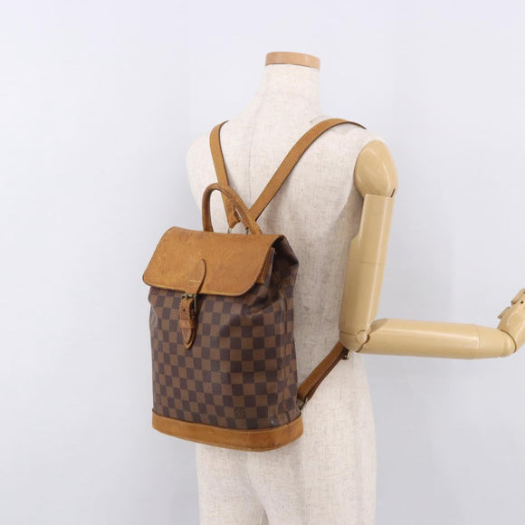 LOUIS VUITTON Damier Ebene Arlucan Backpack N99038 LV Auth 186030