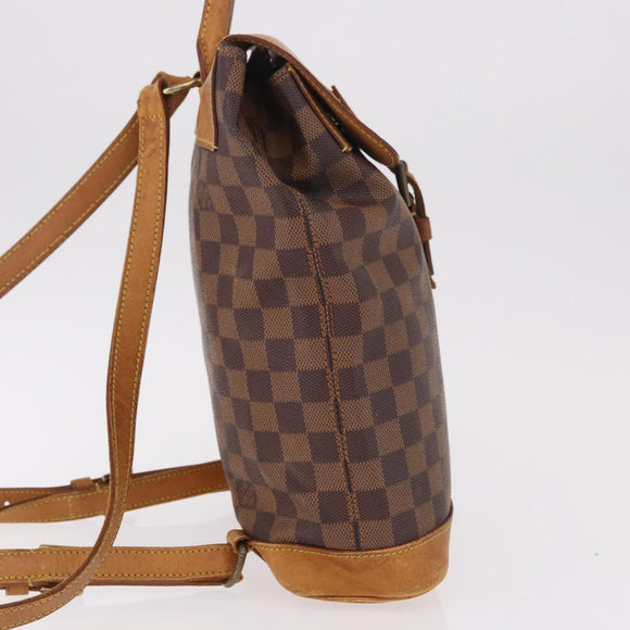 LOUIS VUITTON Damier Ebene Arlucan Backpack N99038 LV Auth 186030