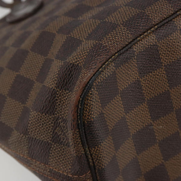 LOUIS VUITTON Damier Ebene Neverfull PM Tote Bag N51109 LV Auth 186031