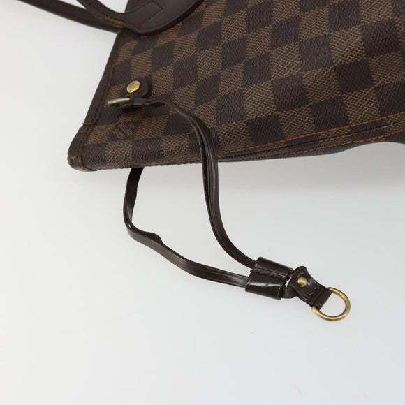 LOUIS VUITTON Damier Ebene Neverfull PM Tote Bag N51109 LV Auth 186031
