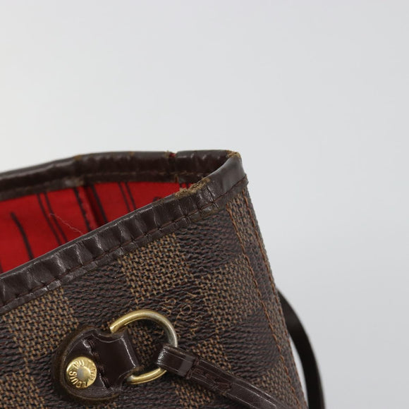 LOUIS VUITTON Damier Ebene Neverfull PM Tote Bag N51109 LV Auth 186031