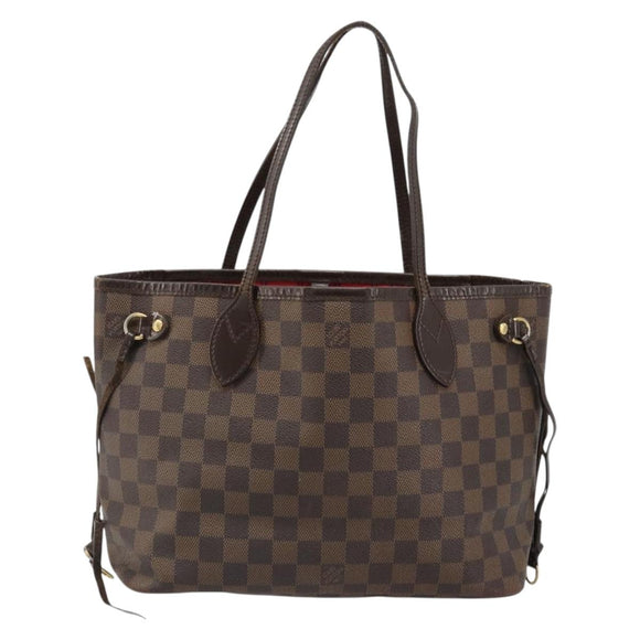 LOUIS VUITTON Damier Ebene Neverfull PM Tote Bag N51109 LV Auth 186031