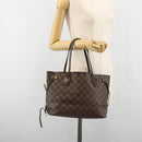 LOUIS VUITTON Damier Ebene Neverfull PM Tote Bag N51109 LV Auth 186031-27