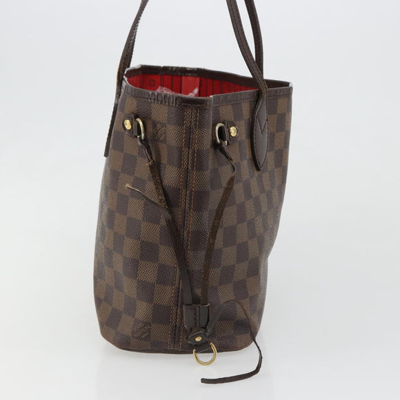 LOUIS VUITTON Damier Ebene Neverfull PM Tote Bag N51109 LV Auth 186031