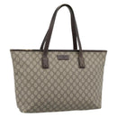 GUCCI GG Supreme Tote Bag PVC Beige 211137 Auth 186032-1