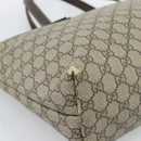 GUCCI GG Supreme Tote Bag PVC Beige 211137 Auth 186032-15