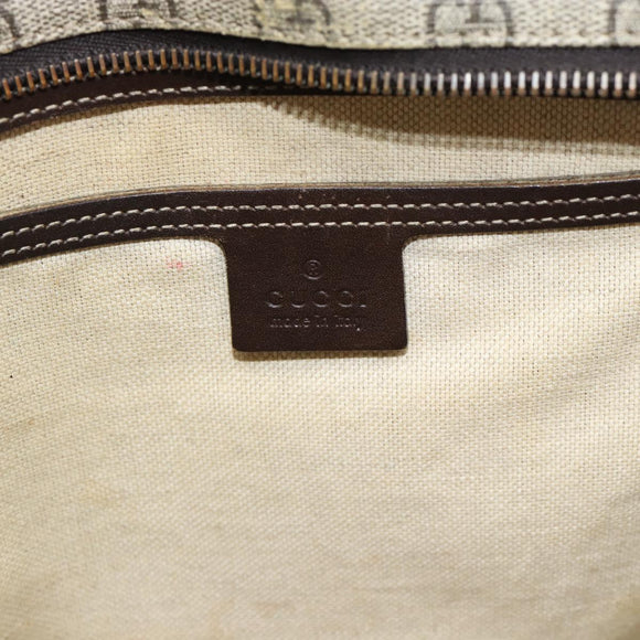 GUCCI GG Supreme Tote Bag PVC Beige 211137 Auth 186032