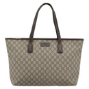 GUCCI GG Supreme Tote Bag PVC Beige 211137 Auth 186032-13