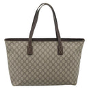 GUCCI GG Supreme Tote Bag PVC Beige 211137 Auth 186032-2